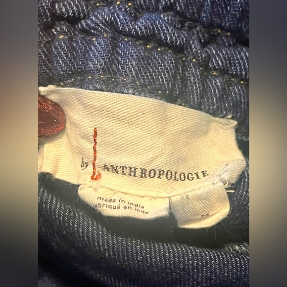 Anthropologie Wide Leg Smocked Waist Culottes - Picture 8 of 11